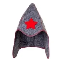 Шапка банная Будёновка  войлок серый Б413 /Россия/