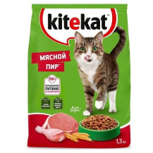 Корм Kitekat для животных Мясной пир 1.3кг /Россия/Алиди-Вест Корм Kitekat для животных Мясной пир 1.3кг /Россия/Алиди-Вест