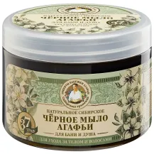Мыло черное для бани Травы и сборы Агафьи 500 мл /Россия/