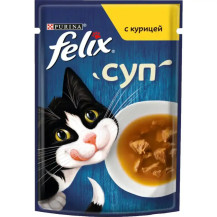Суп Felix корм конс неполнорационный для взрослых кошек с курицей 0.48г /Россия/ Суп Felix корм конс неполнорационный для взрослых кошек с курицей 0.48г /Россия/