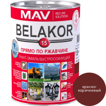 Грунт-эмаль Belakor 15 быстросохн. красно-корич матовый 1.0л (1.0кг) /Беларусь/