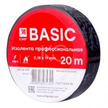Изолента 0.18х19 мм черная 20 метров ИЭК/Россия