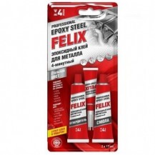 Клей профессиональный эпоксидный Felix (прозрачный) 2х17 мл. арт.411040064 /Малайзия/ Клей профессиональный эпоксидный Felix (прозрачный) 2х17 мл. арт.411040064 /Малайзия/
